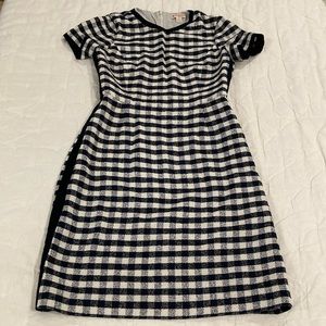 Brooks Brothers Navy  Blue & White Tweed Dress